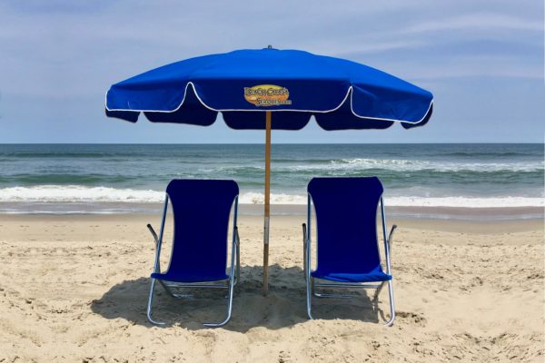 1 Umbrella & 2 Beach Chairs | obxBeachCabanaServices.com