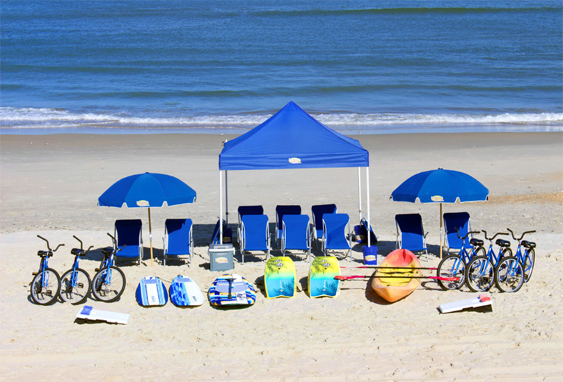Beach Equipment Set up Corolla, Duck, Southern Shores NC